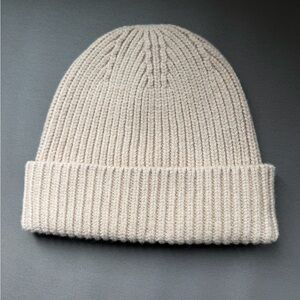 Banana Republic Ribbed Knit Beanie in Light Tan winter hat